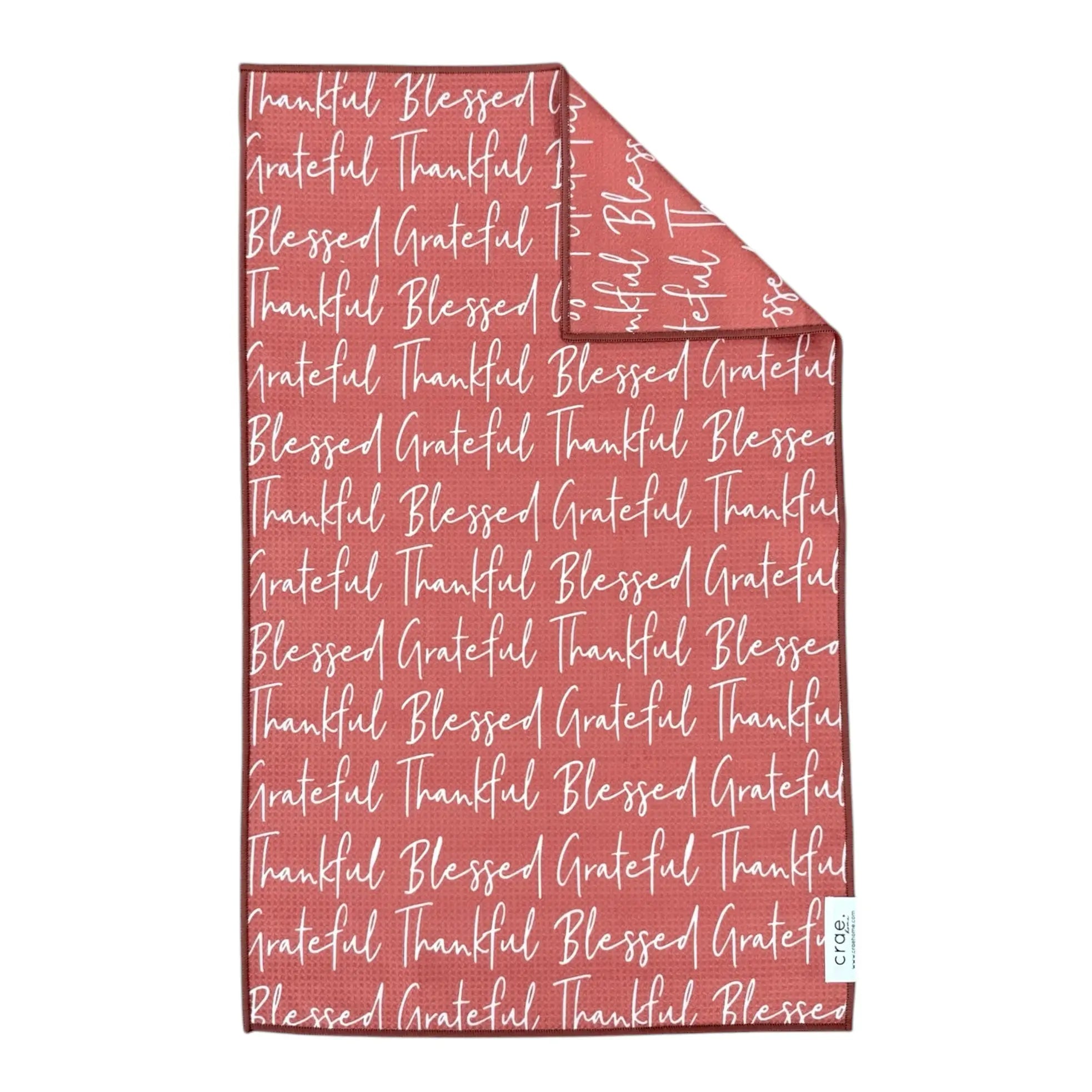Grateful, Thankful, Blessed: Double-Sided Hand Towel