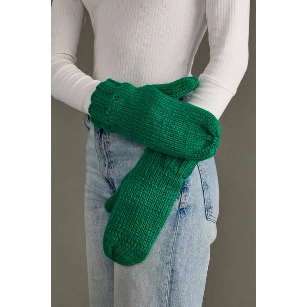Green Knit Mittens