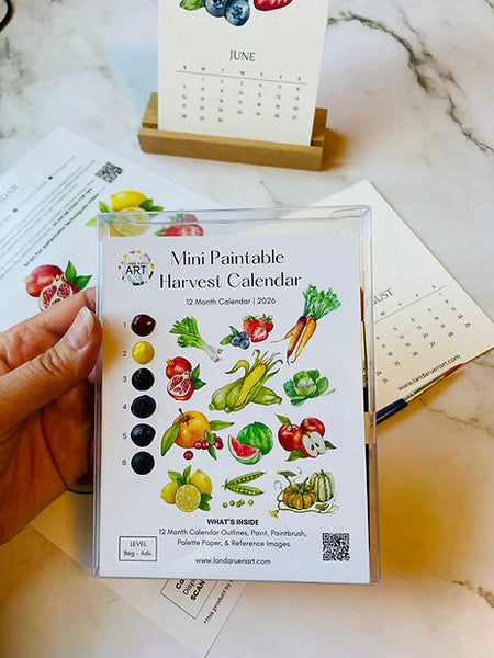 Mini Paintable Harvest Calendar 2026