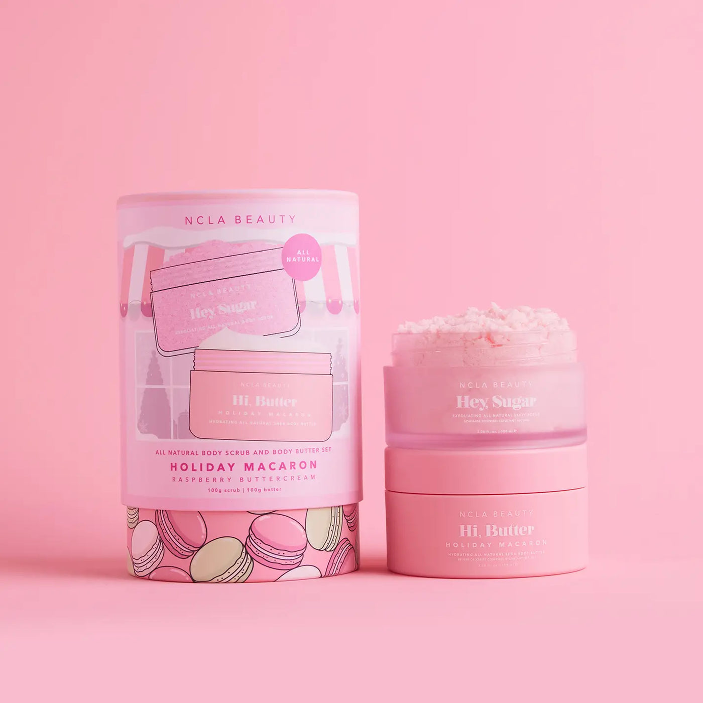 Holiday Macaron Body Scrub + Body Butter Holiday Gift Set