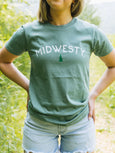 The Midwest Girl Midwesty Tee-Sage