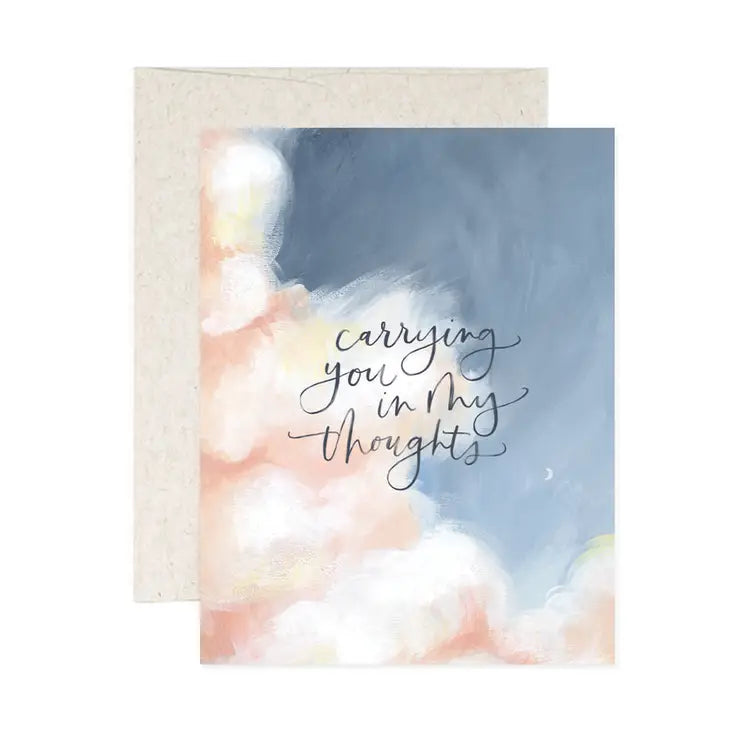 In My Thoughts Clouds Sympathy Greeting Card