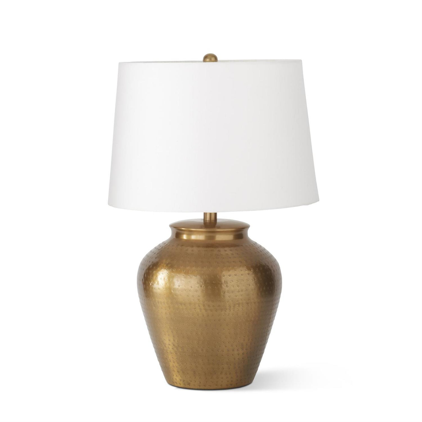 Antique Gold Punched Tin Table Lamp