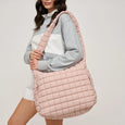 Leda Quilted Hobo Bag