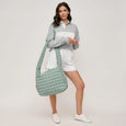 Leda Quilted Hobo Bag