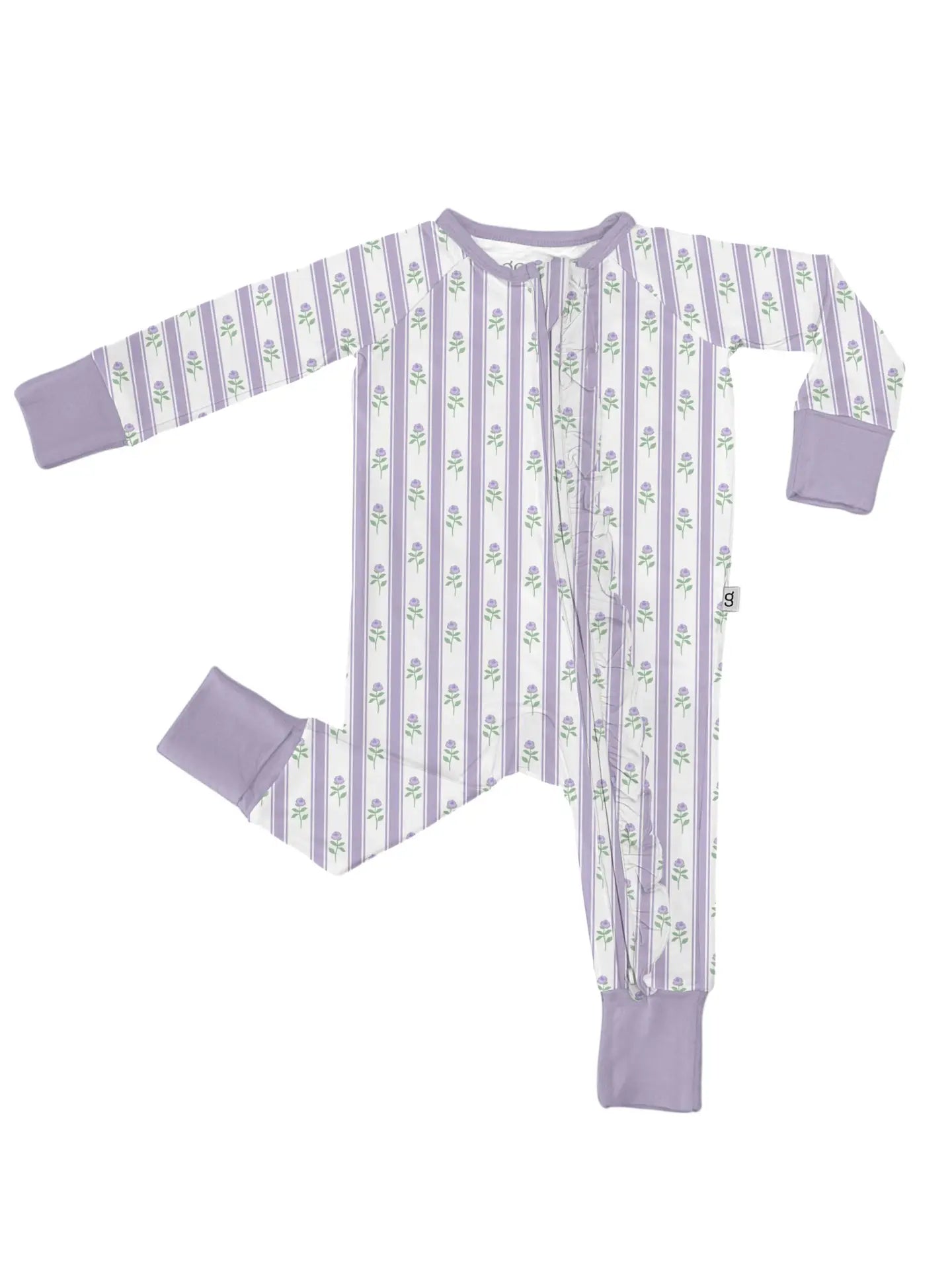 Lilac Ribbons Convertible Zip Pjs