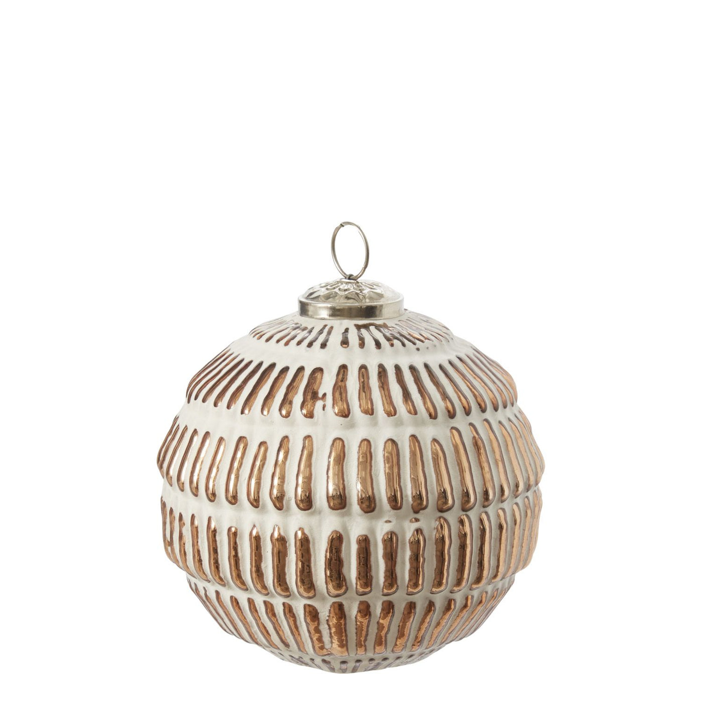 Lille Etched Ornament- Gold/White