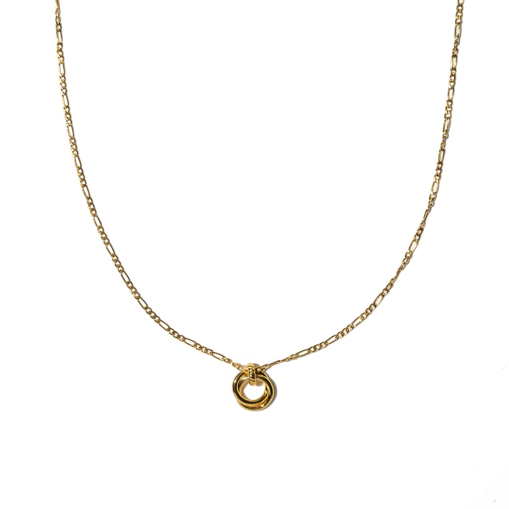 18K Gold Looped Duo Necklace