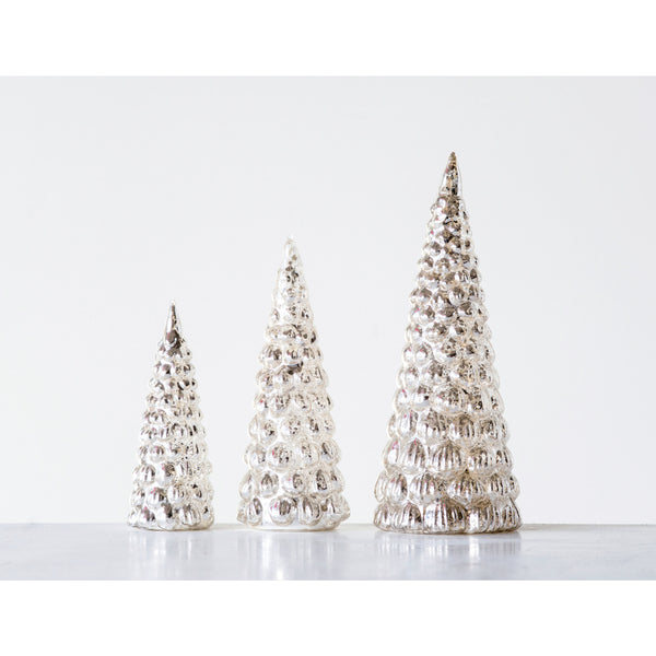 Embossed Mercury Glass Tree- 3 Sizes