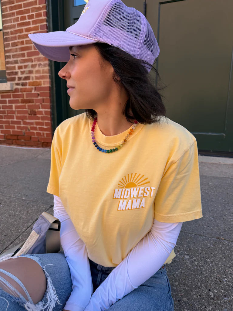 Midwest Mama Sun Tee in Butter