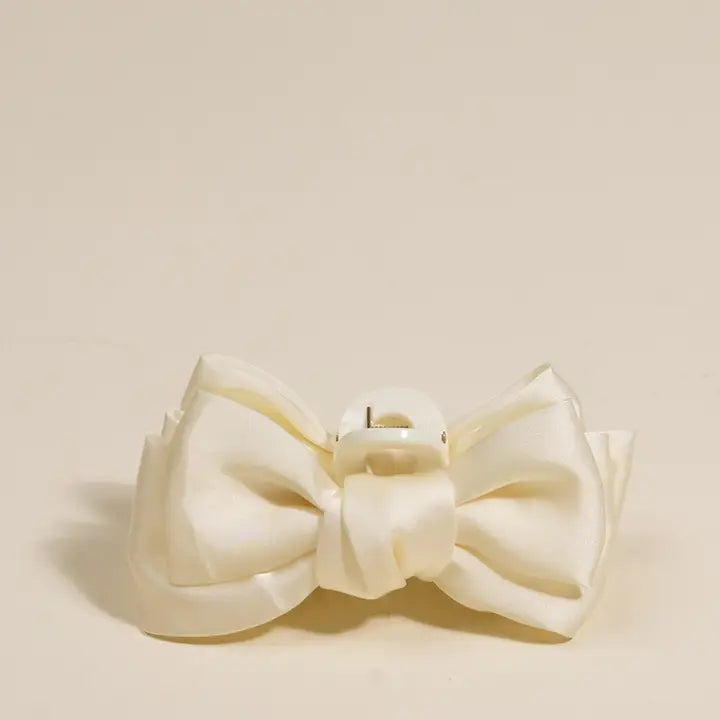 Mini Satin Bow Claw Clip