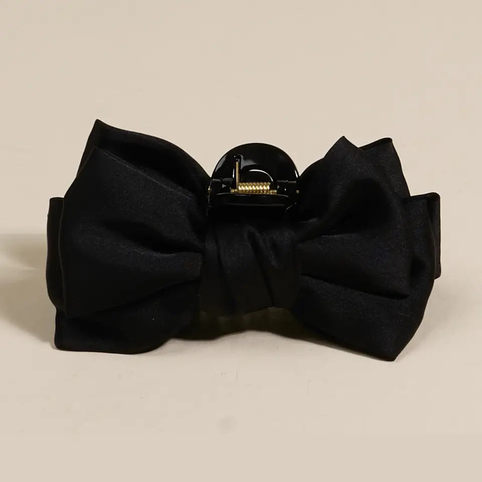 Mini Satin Bow Claw Clip