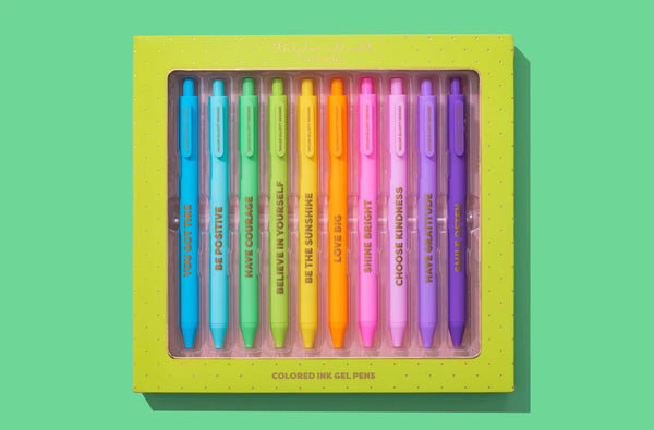 Gel Pen Set - Motivational - Asst Colors