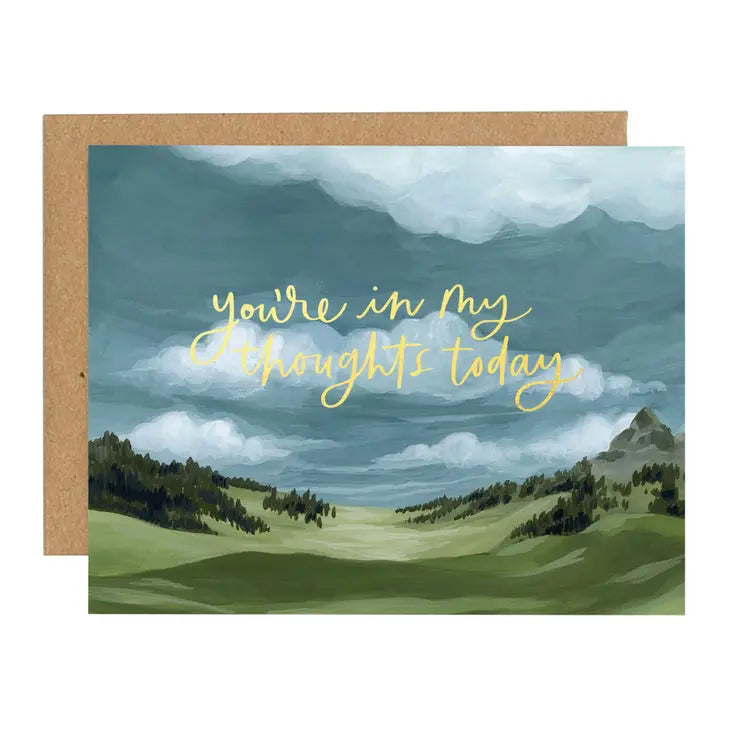 in My Thoughts Mountain Sympathy Greeting Card