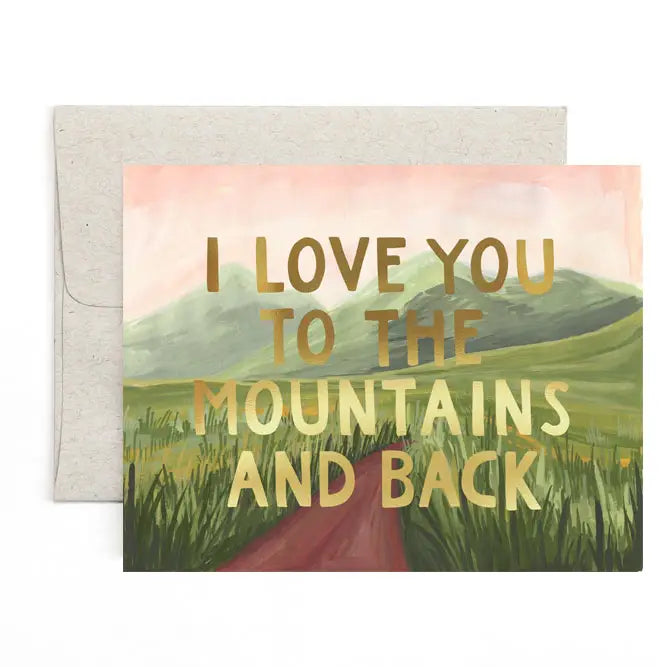 Mountains and Back Greeting Card