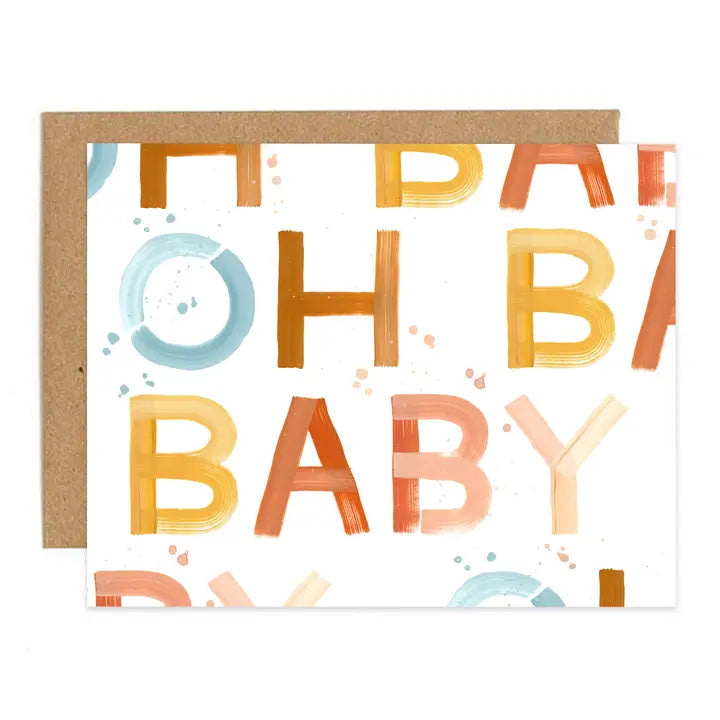 Oh Baby Block Greeting Card