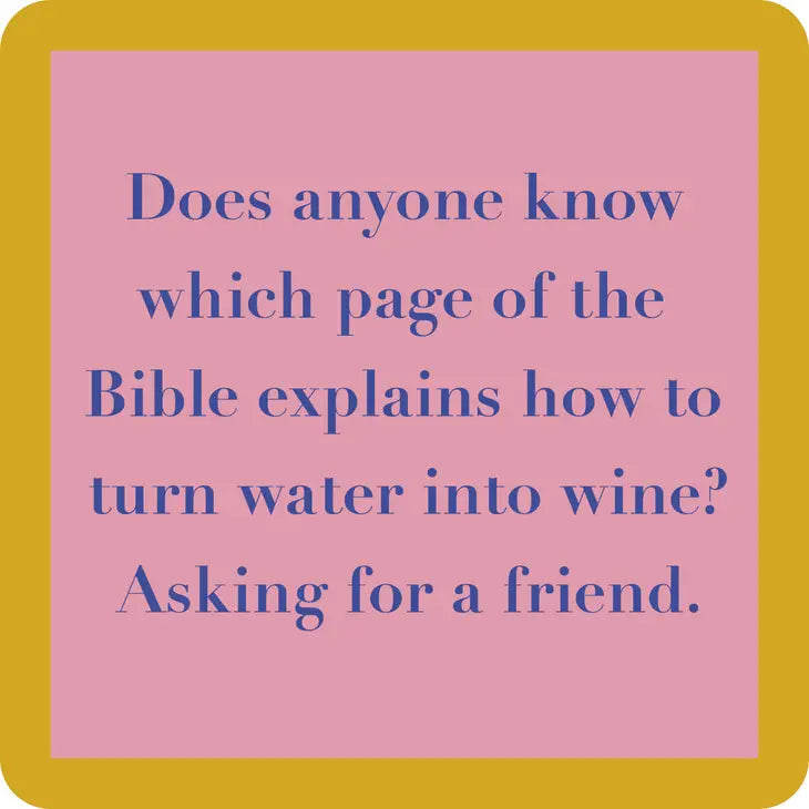 Page in the Bible coaster