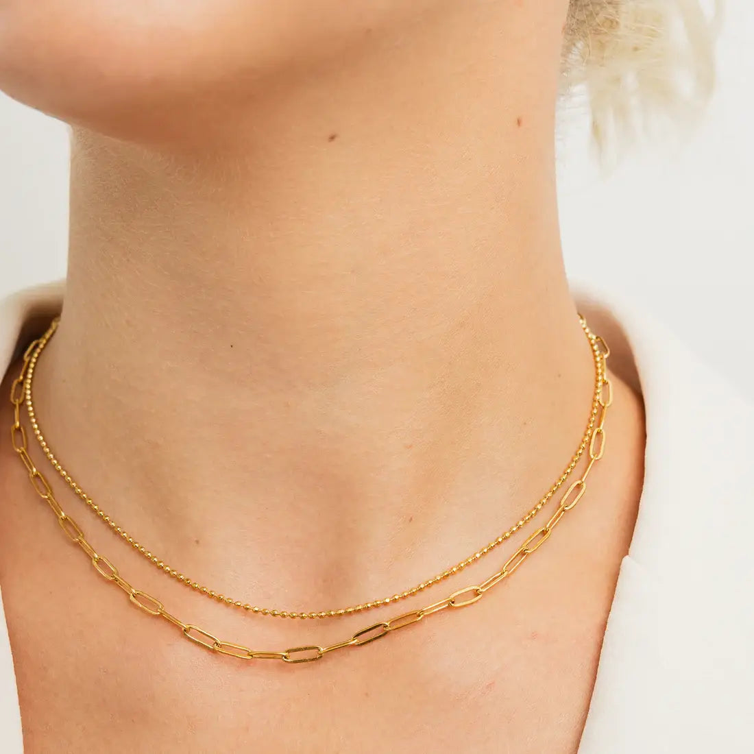 Paperclip Layered Necklace