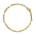 18K Gold Paperclip Bracelet