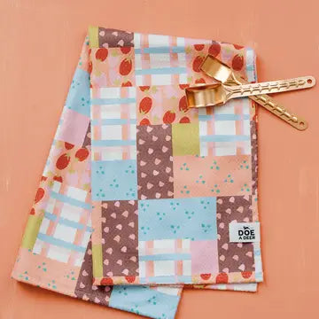 Patchwork Waffle Kitchen Towel