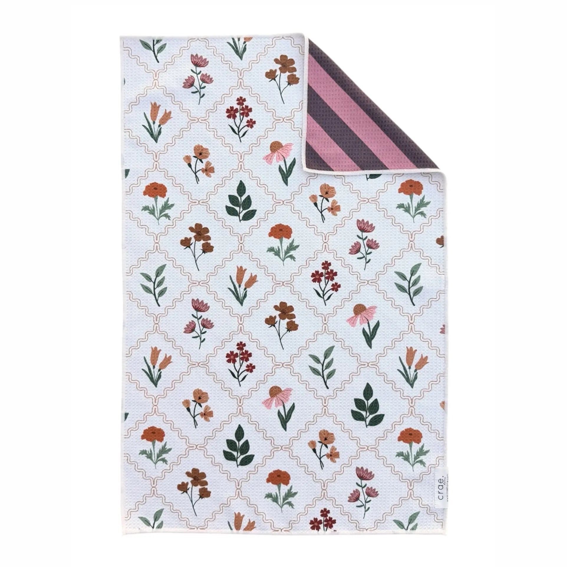 Pressed Petals Reversible Hand Towel