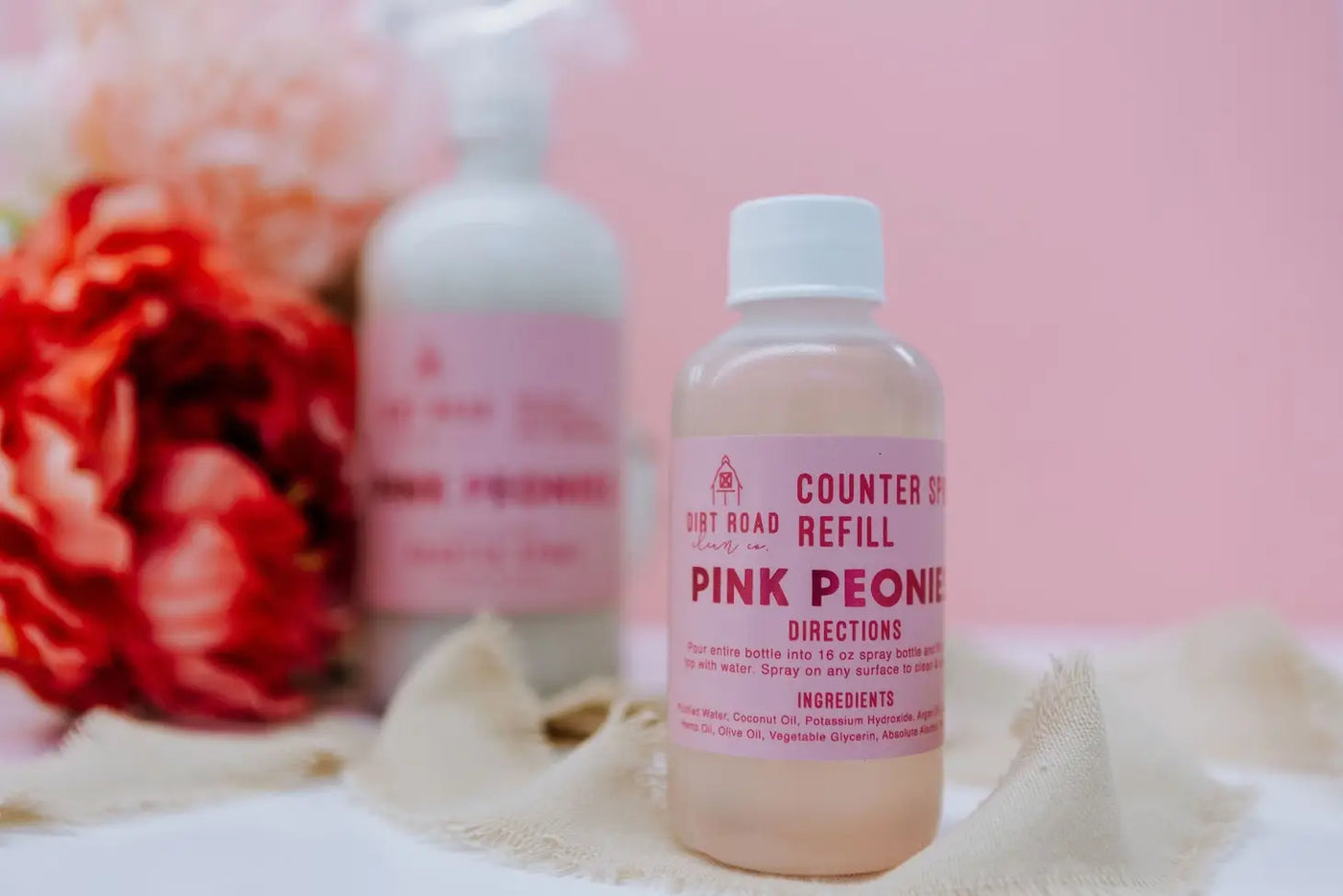 Dirt Road Candle Co Pink Peonies Counter Spray REFILL