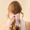 Sheer Pearl Hair Bow