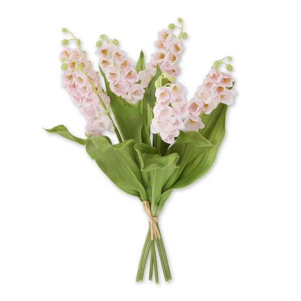 15" Pink Real Touch Lily of The Valley Bundle