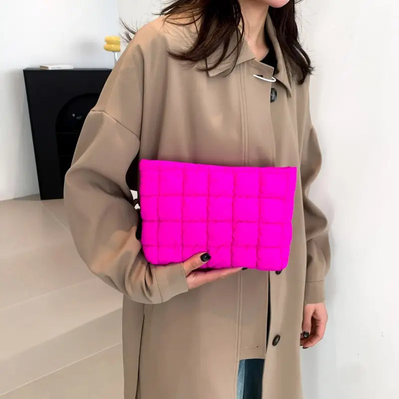 Quilted Cosmetic Makeup Bag