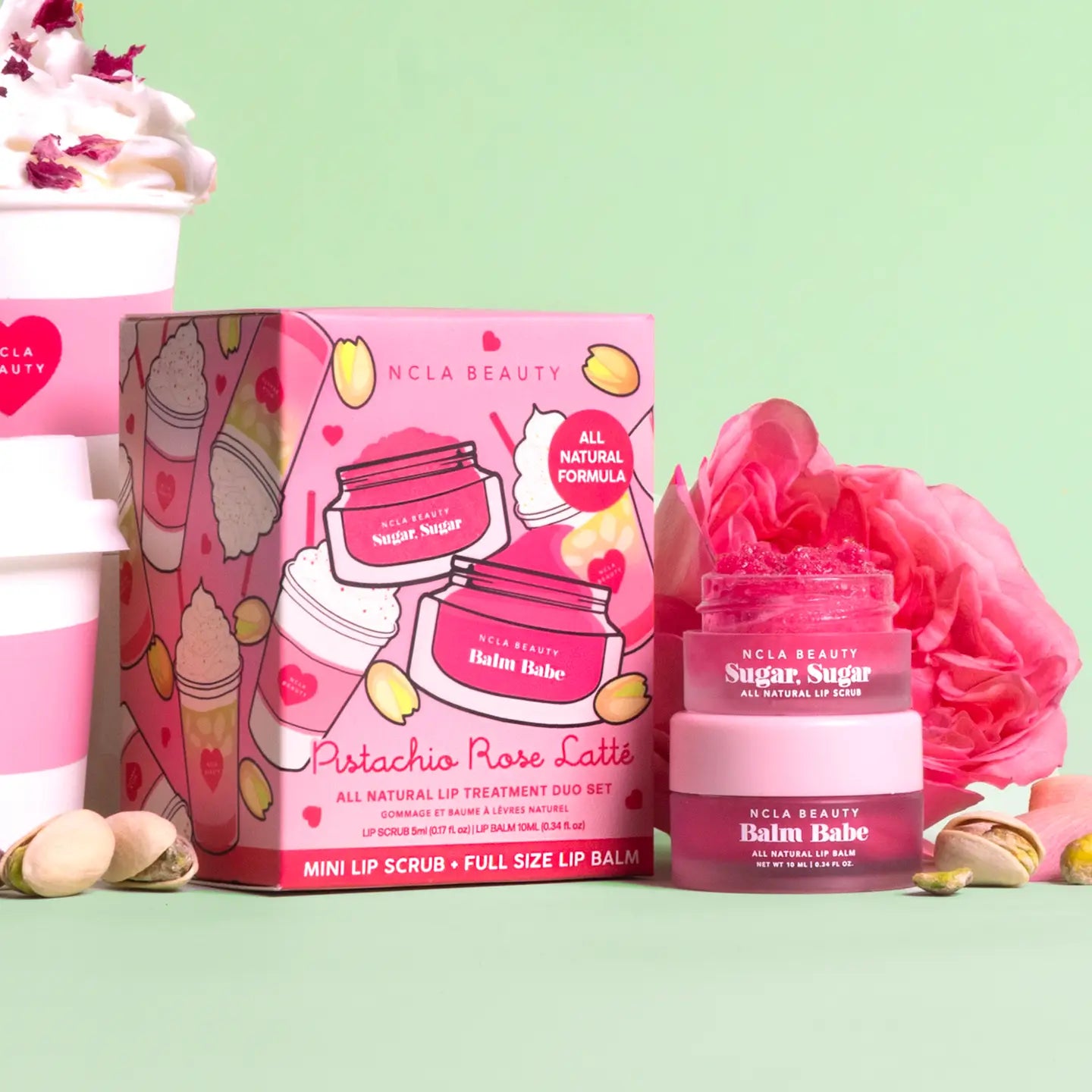 Pistachio Rose Latte Valentine's Day Lip Care Set