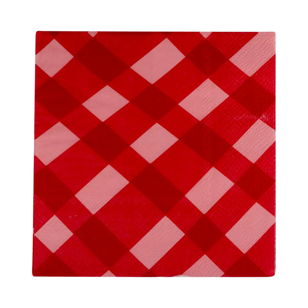 Plaid Cocktail Napkin