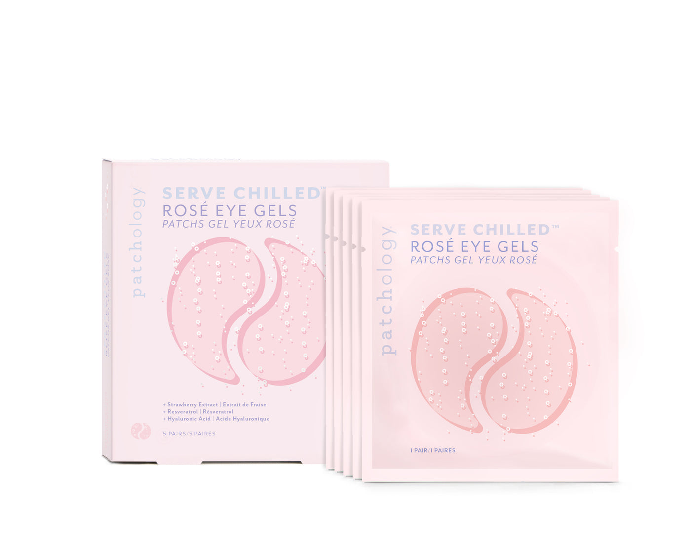 Serve Chilled Rose Hydrating Eye Gels 5 Pair/Box