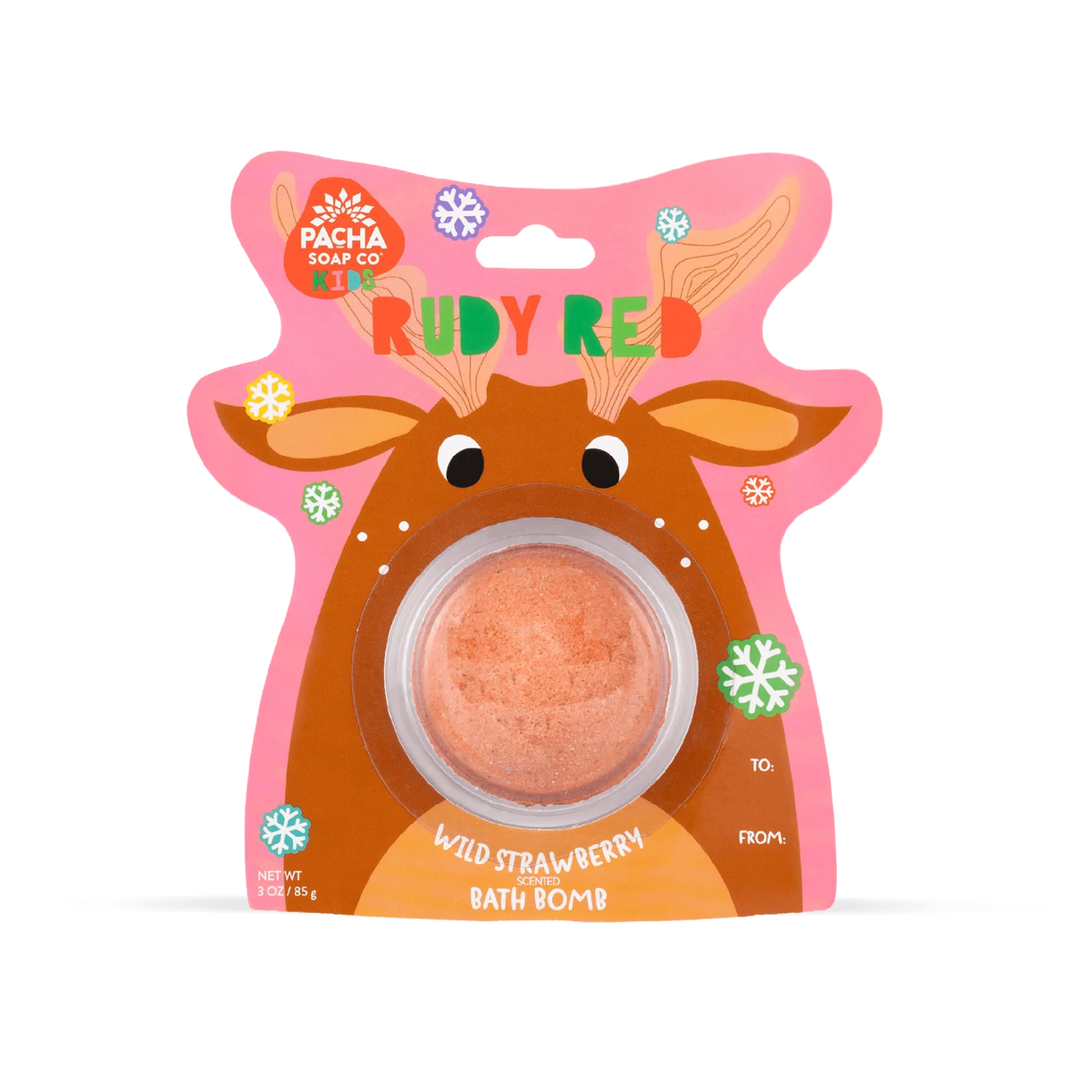 Rudy Red Bath Bomb Card