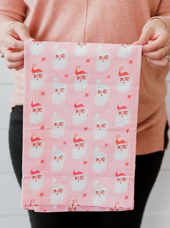 Doe A Deer Design Full Pattern Santa Flour Sack Towel