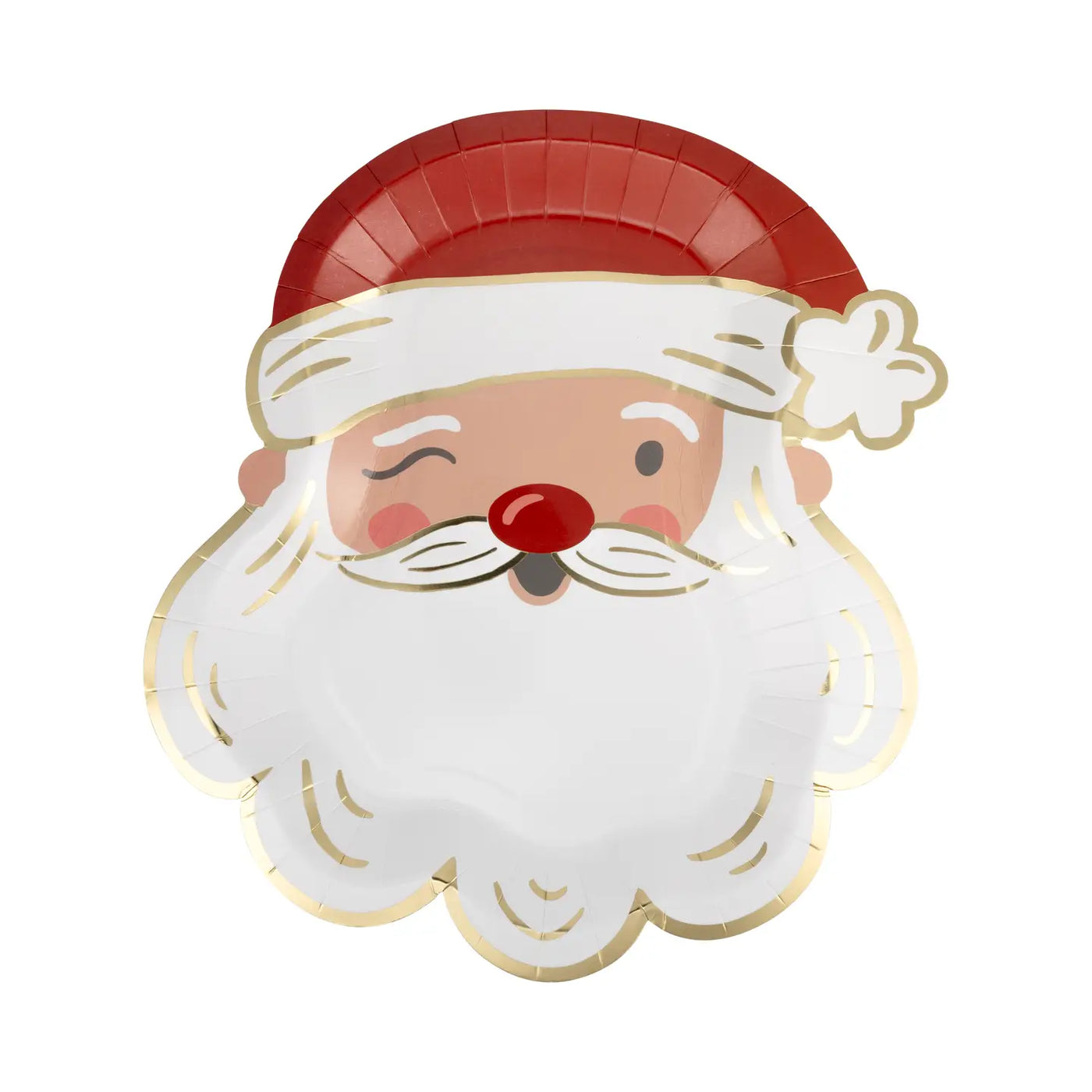 Santa Face Shaped Plates