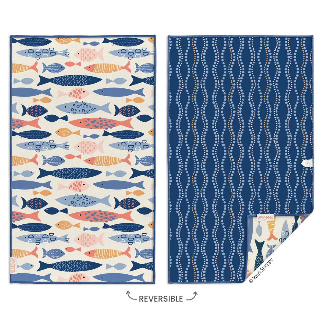 School of Fish Microfiber Kitchen Towel