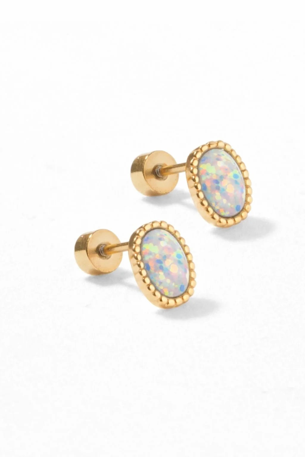 Luna Opal Stud Earrings