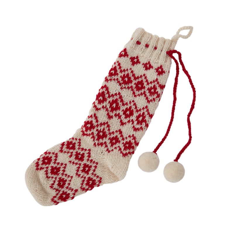 Snug Stocking- Red/Cream