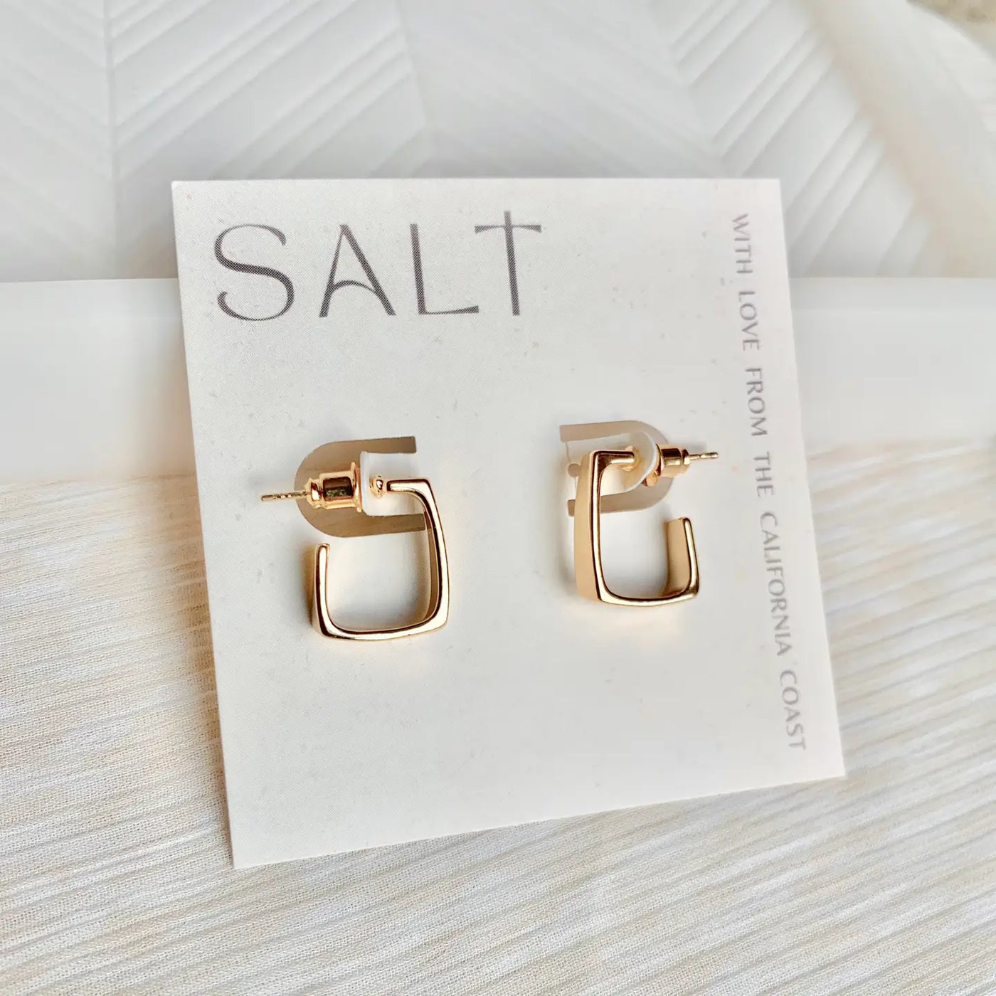 Square Hoop Earrings | Gold