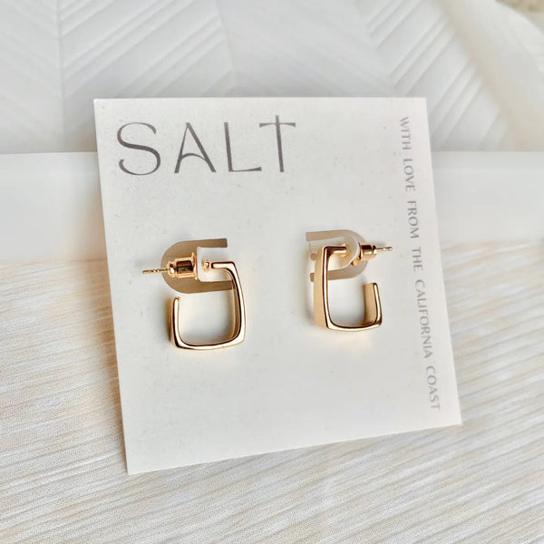 Square Hoop Earrings | Gold