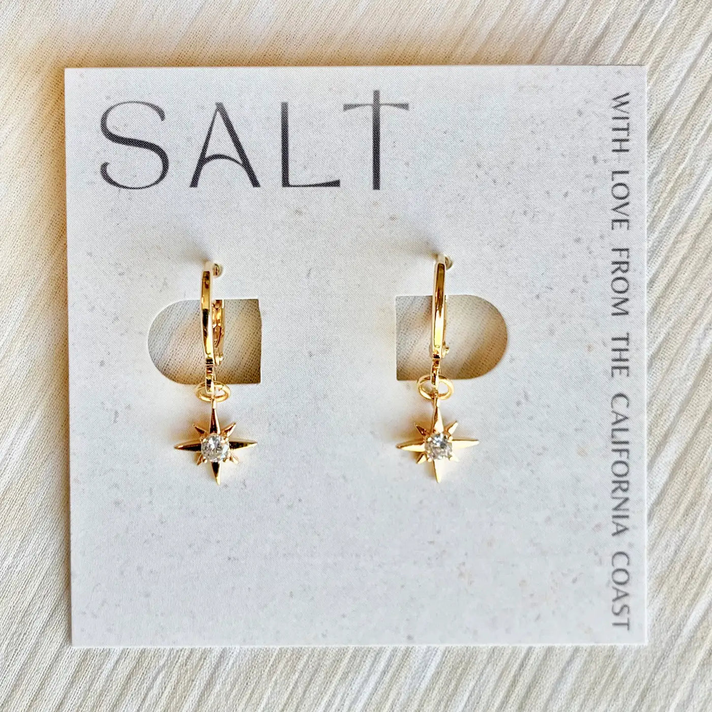 Starburst Huggie Hoops | Gold