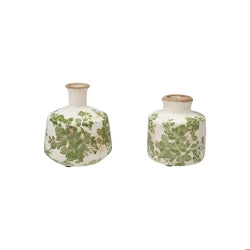 Stoneware Vase with Botanicals