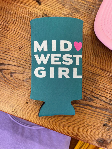 The Midwest Girl Summer Can Cooler-Teal