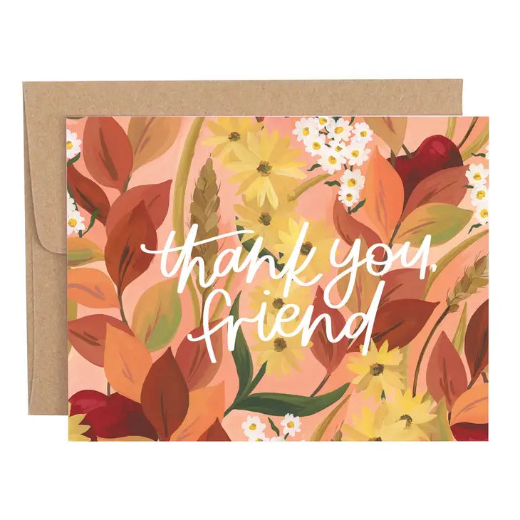 Thank You Greeting Card Floral