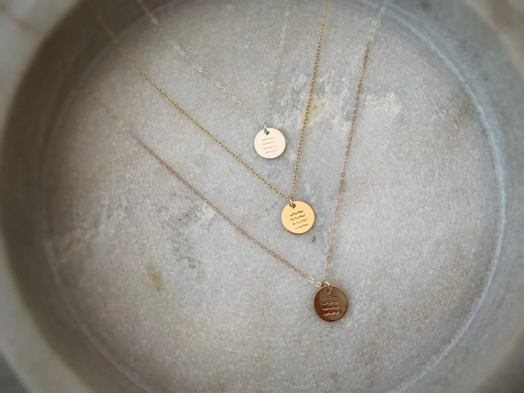 Pressed Waves Necklace