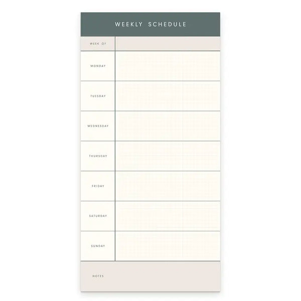 Weekly Schedule Notepad