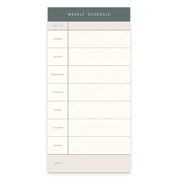 Weekly Schedule Notepad