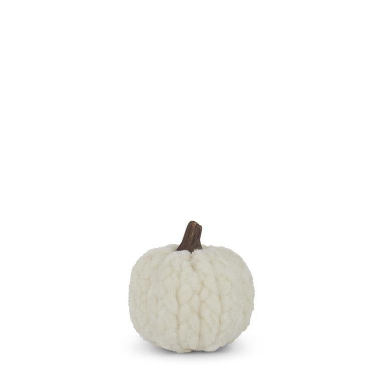 Braided Mini Pumpkin- White