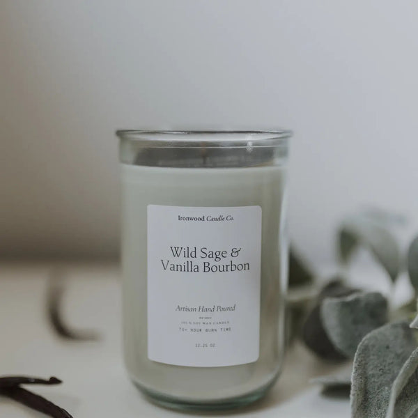 Ironwood Candle Co : Wild Sage & Vanilla Bourbon