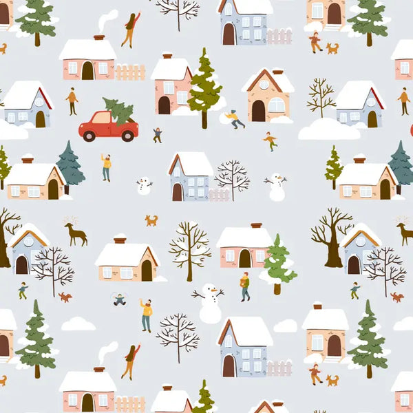 Winter Village: Double-Sided Hand Towel